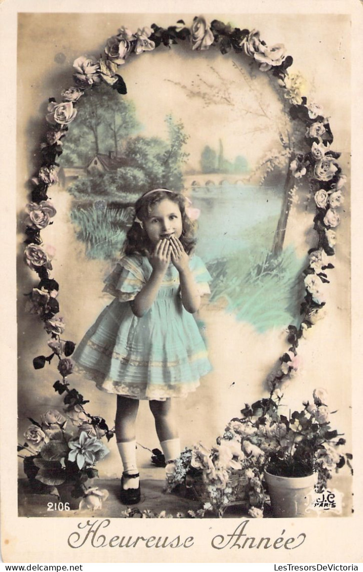 NOUVEL AN - Bonne Année - Happy New Year - Portrait Enfant - Carte Postale Ancienne - Neujahr