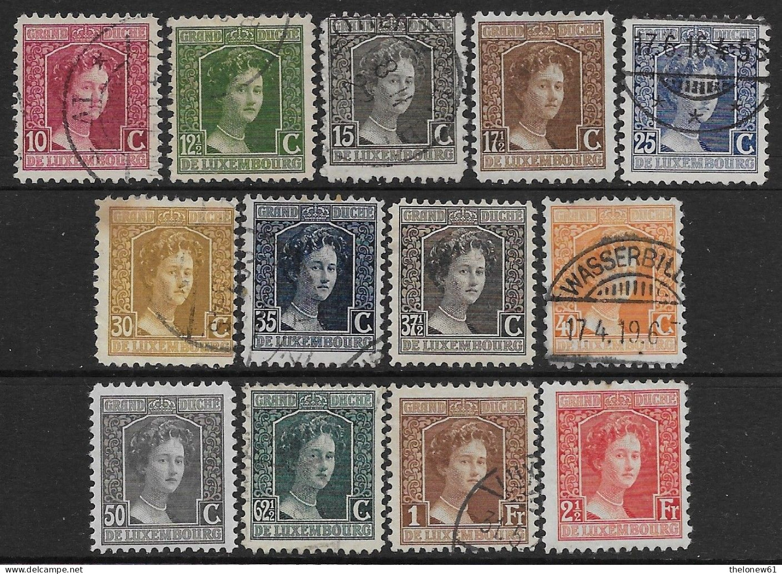 Lussemburgo Luxembourg 1914 Grand Duchess Marie Adelaide 13val Mi N.92-102,104-105 MH/US */US - 1914-24 Marie-Adelaide