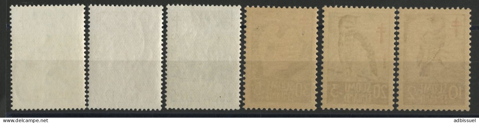 SUOMI FINLAND N° 379 à 381 + 396 à 398 Cote 25,50 € Neufs ** (MNH) OISEAUX BIRDS TB - Unused Stamps