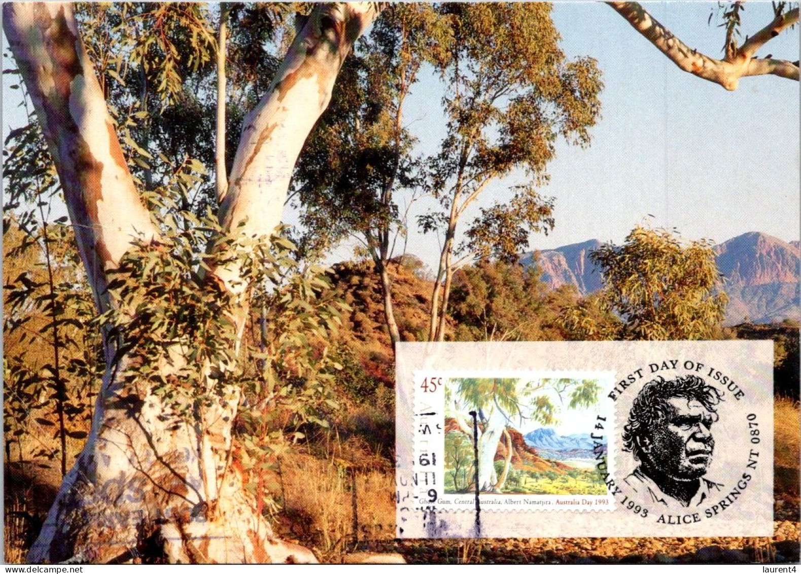 6-12-2023 (1 W 26) Australia (posted - 2 Maxicard ) Albert Namadjira (art Painting) - Aborigenes