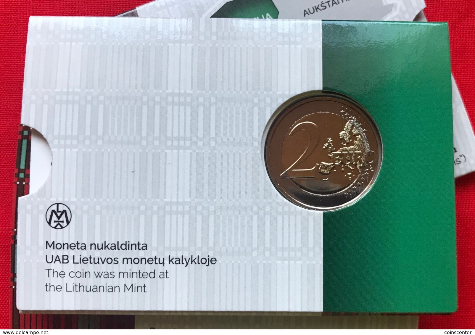 Lithuania 2 Euro 2019 "Zemaitija - Samogitia" BiMetallic CoinCard BU - Lituanie