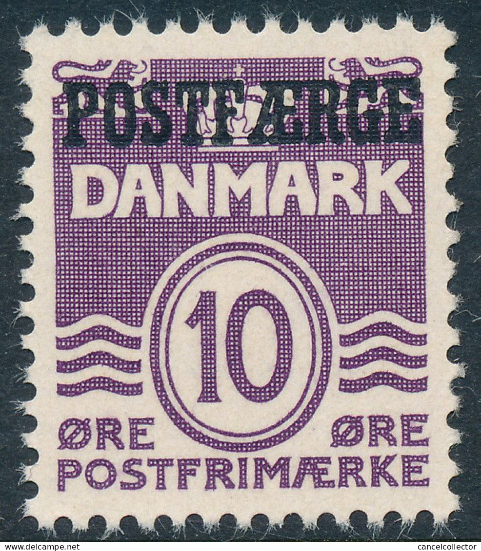 Denmark Danemark Danmark 1939: 10ø Violet Postal Ferry, VF Mint NH, AFA PF22 (DCDK00387) - Paquetes Postales