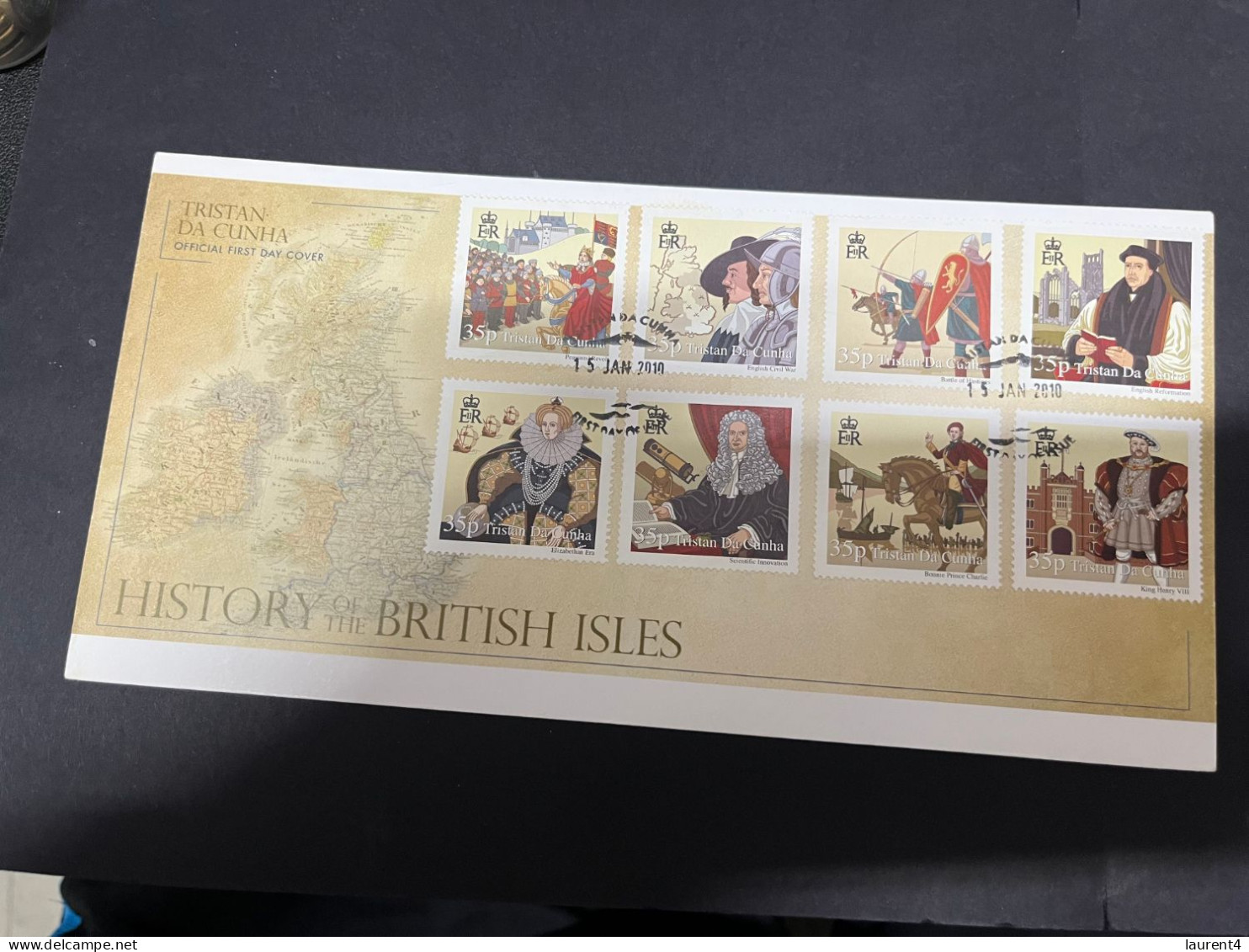 6-12-2023 (1 W 28) UK FDC - Histoy Of The British Isles (2010) - 2001-2010 Decimal Issues