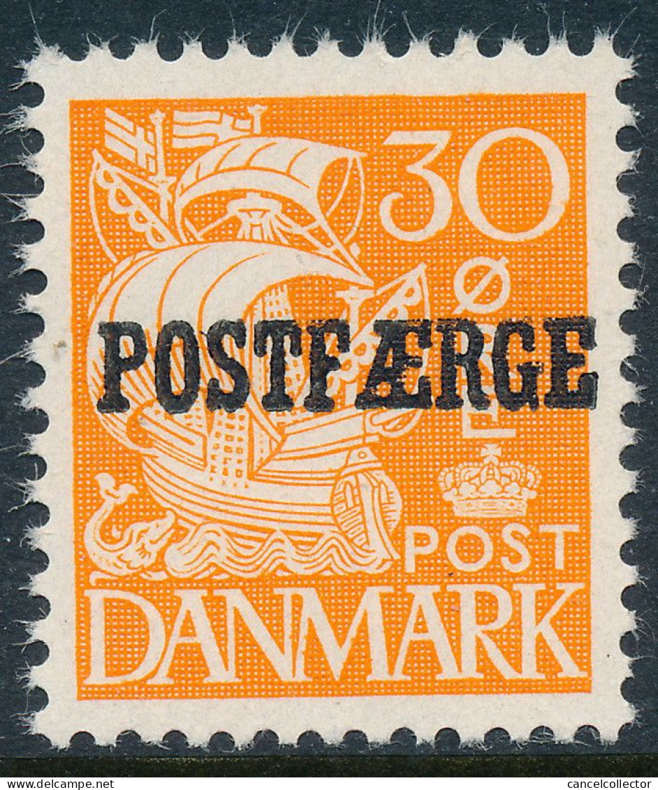Denmark Danemark Danmark 1942: 30ø Orange Postal Ferry, VF Mint NH, AFA PF26 (DCDK00388) - Pacchi Postali