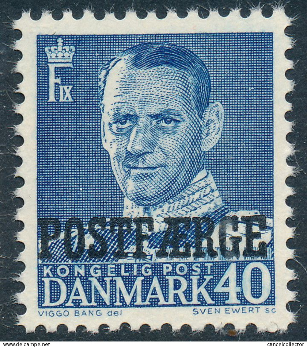 Denmark Danemark Danmark 1949: 40ø Blue Postal Ferry, VF Mint NH, AFA PF33 (DCDK00390) - Paquetes Postales