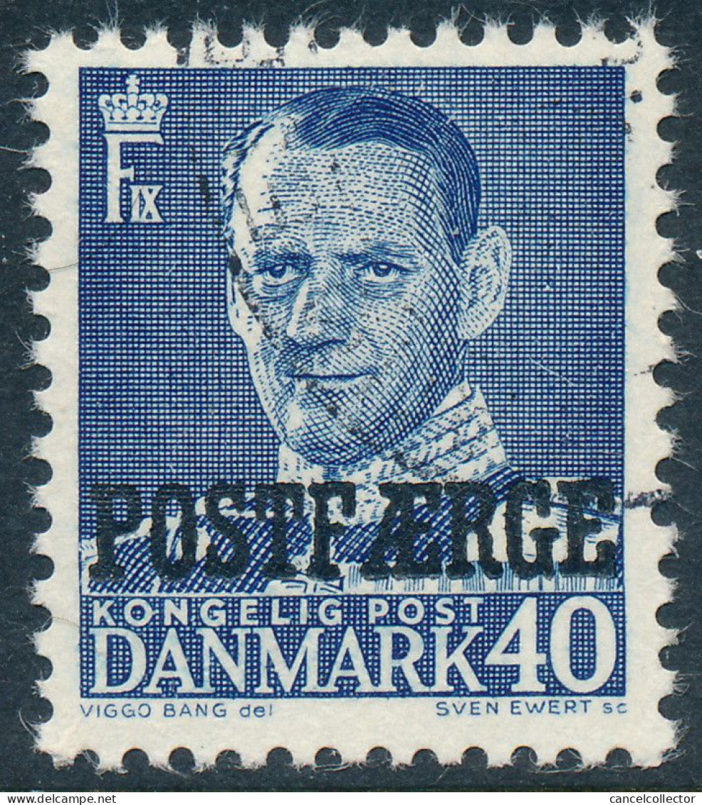 Denmark Danemark Danmark 1949: 40ø Blue Postal Ferry, F-VF Used, AFA PF33 (DCDK00391) - Paketmarken
