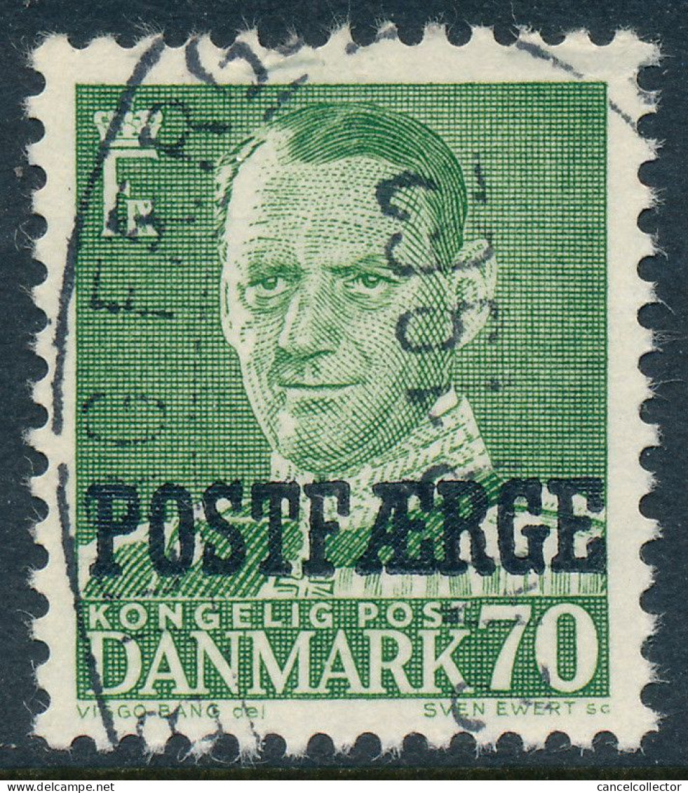 Denmark Danemark Danmark 1955: 70ø Green Postal Ferry, F-VF Used, AFA PF40 (DCDK00392) - Colis Postaux