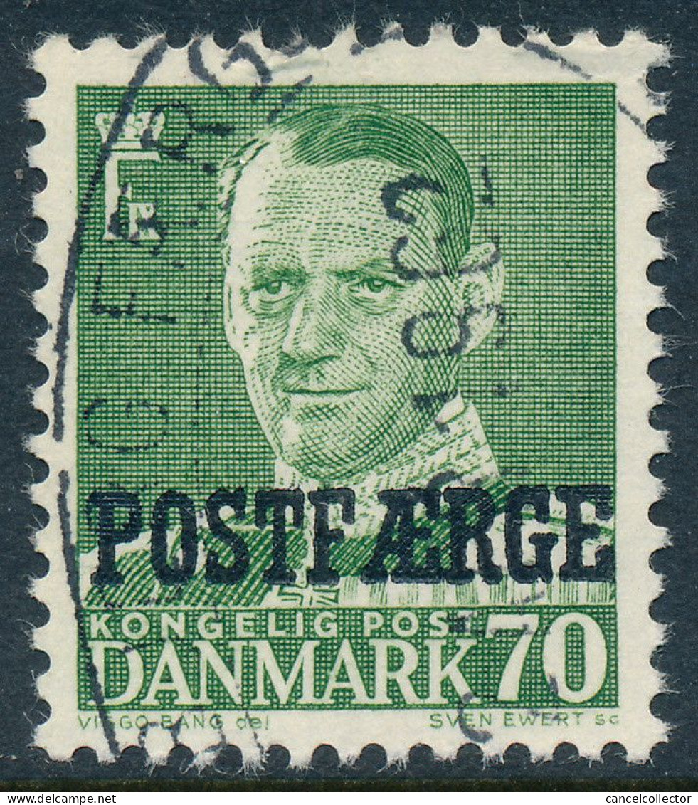 Denmark Danemark Danmark 1955: 70ø Green Postal Ferry, F-VF Used, AFA PF40 (DCDK00392) - Pacchi Postali