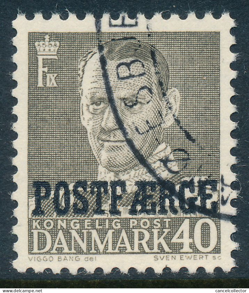 Denmark Danemark Danmark 1955: 40ø Grey Postal Ferry, VF Used, AFA PF38 (DCDK00393) - Postpaketten