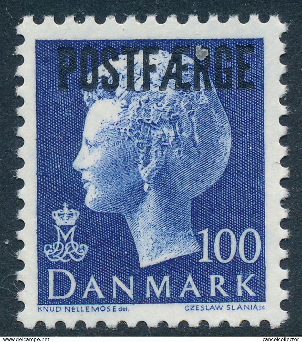 Denmark Danemark Danmark 1975: 100ø Blue Postal Ferry, VF Mint NH, AFA PF48 (DCDK00400) - Paketmarken