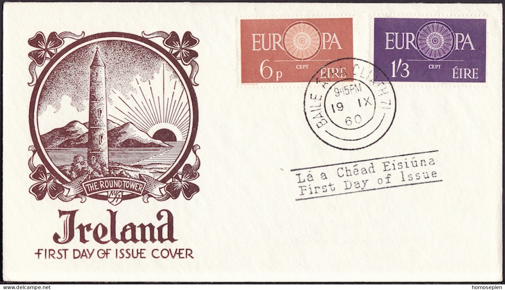 Irlande - Ireland - Irland FDC4 1960 Y&T N°146 à 147 - Michel N°146 à 147 - EUROPA - FDC