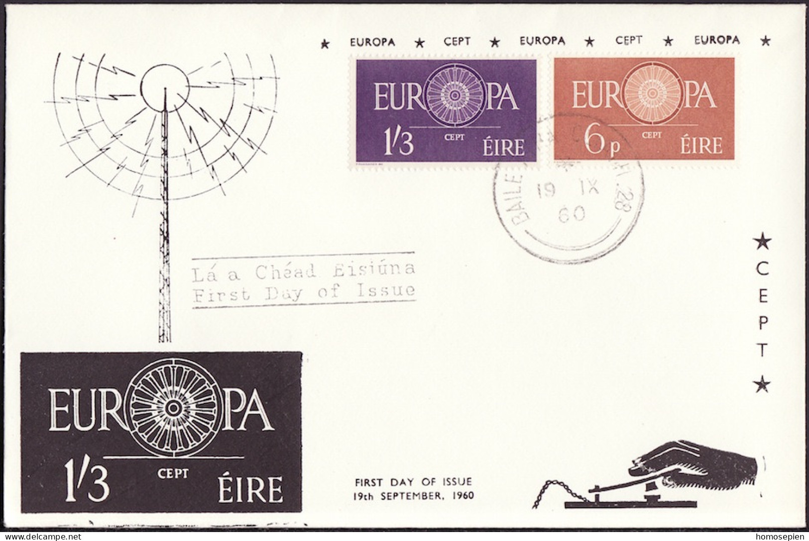 Irlande - Ireland - Irland FDC6 1960 Y&T N°146 à 147 - Michel N°146 à 147 - EUROPA - FDC