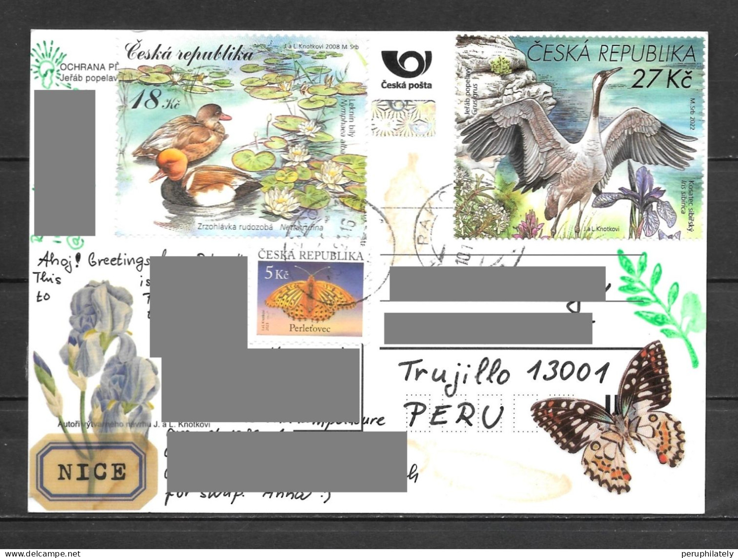 Czech Republic Bird Maxicard , Circulated - Usados