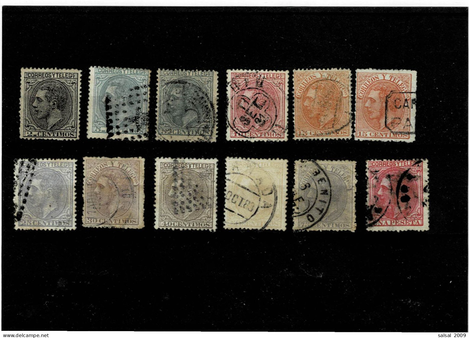 SPAGNA ,12 Pezzi Usati ,qualita Ottima - Used Stamps