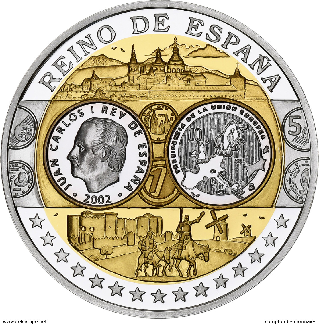 Espagne, Médaille, L'Europe, Espagne, Politics, Society, War, FDC, FDC, Argent - Altri & Non Classificati