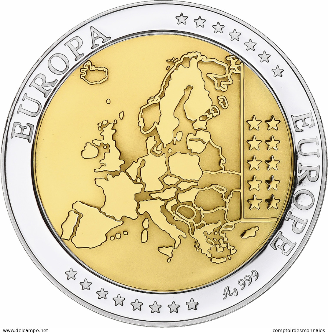 Espagne, Médaille, L'Europe, Espagne, Politics, Society, War, FDC, FDC, Argent - Sonstige & Ohne Zuordnung