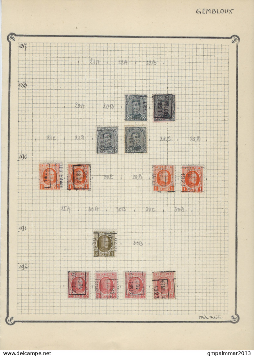 LIKWIDATIE GEMBLOUX Met ALBERT I , HOUYOUX , HERALDIEKE LEEUW , BORNHEM En PELLENS , Zie 6 Scans  !  LOT 283 - Andere & Zonder Classificatie