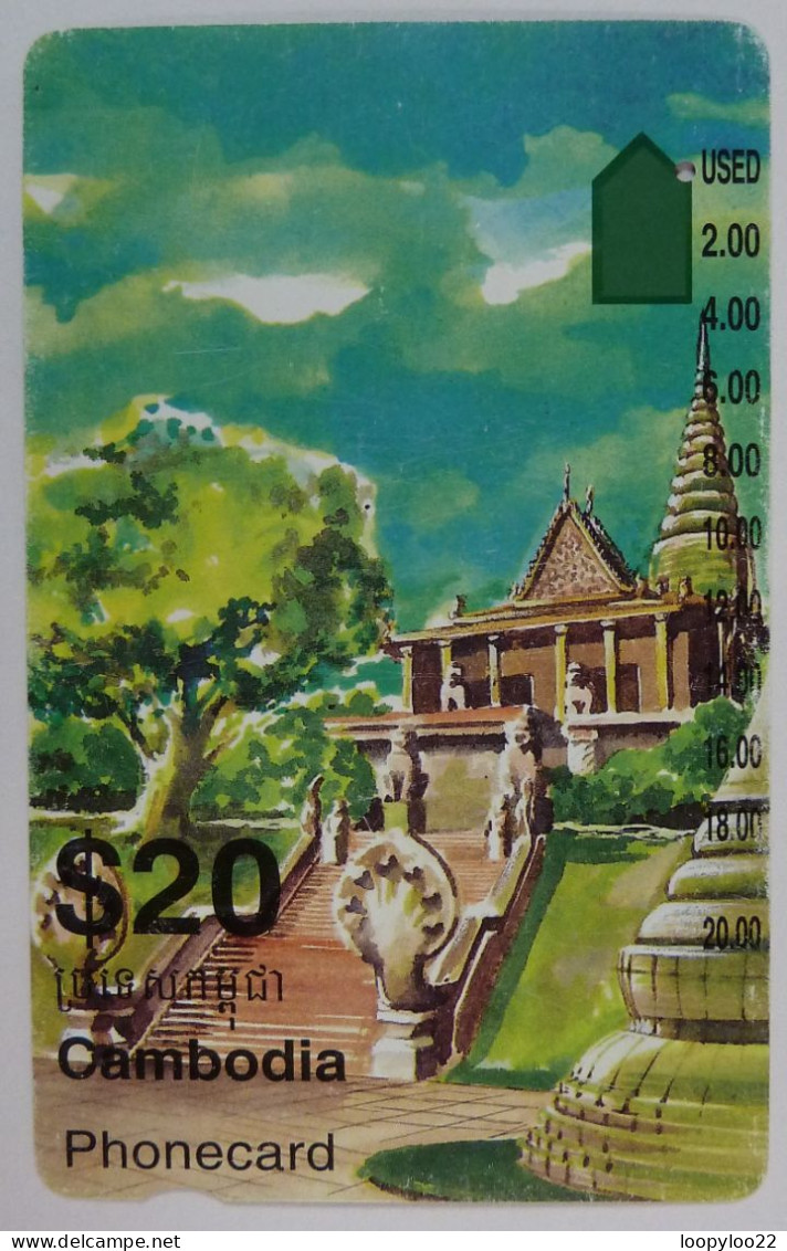 CAMBODIA - Anritsu - OTC - Old Palace - $20 - Used - Kambodscha