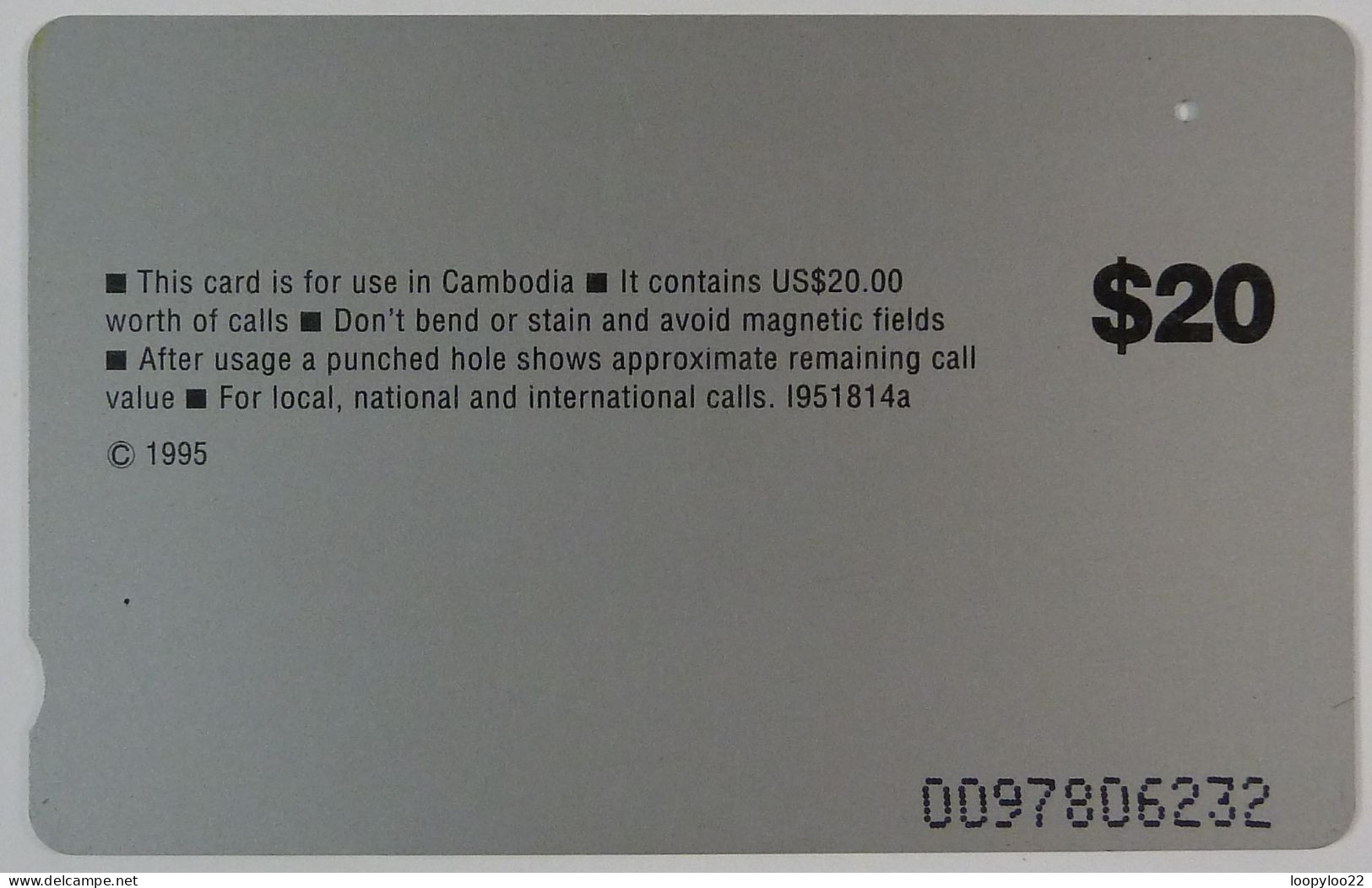 CAMBODIA - Anritsu - OTC - Old Palace - $20 - Used - Cambodia