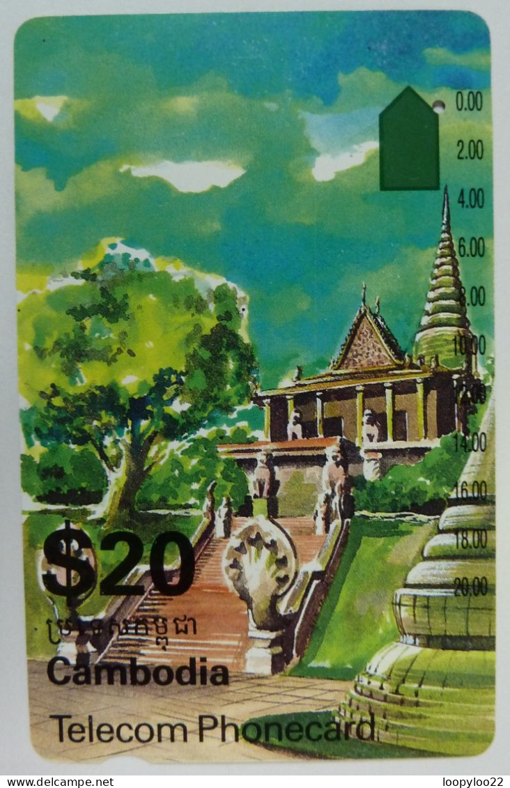 CAMBODIA - Anritsu - OTC - Old Palace - (ICM3-1) $20 - Used - Cambogia