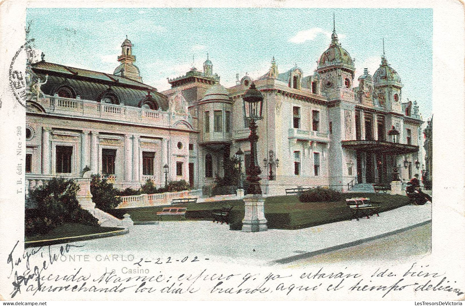 MONACO - Vue Générale Du Casino De Monte Carlo - Colorisé - Carte Postale Ancienne - Monte-Carlo