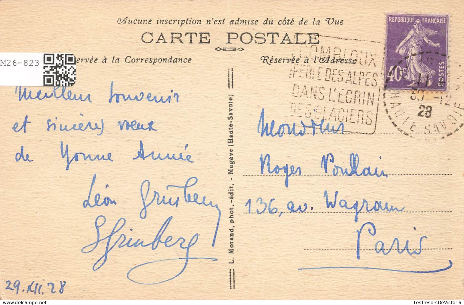 FRANCE - Pratz Sur Arly - Vue Sur La Station Hivernale - Carte Postale Ancienne - Autres & Non Classés