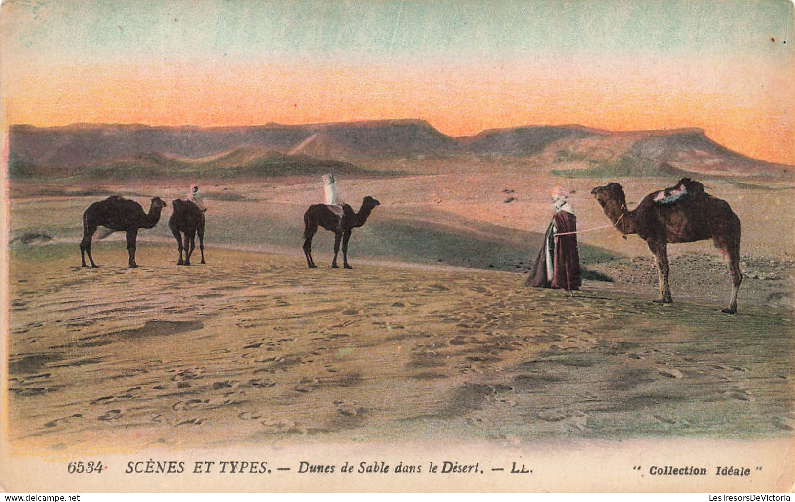 SCÈNES & PAYSAGES - Dunes De Sable Dans Le Désert - Dromadaires - Voyageurs - Carte Postale Ancienne - Szenen & Landschaften