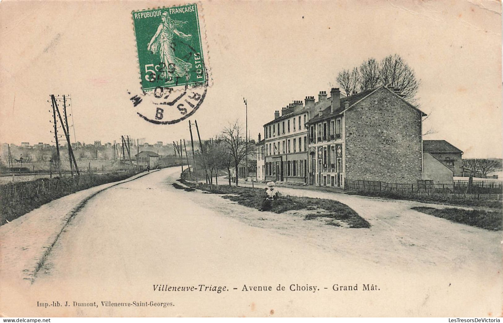 FRANCE - Villeneuve Triage - Avenue De Choisy - Grand Mât - Carte Postale Ancienne - Villeneuve Saint Georges