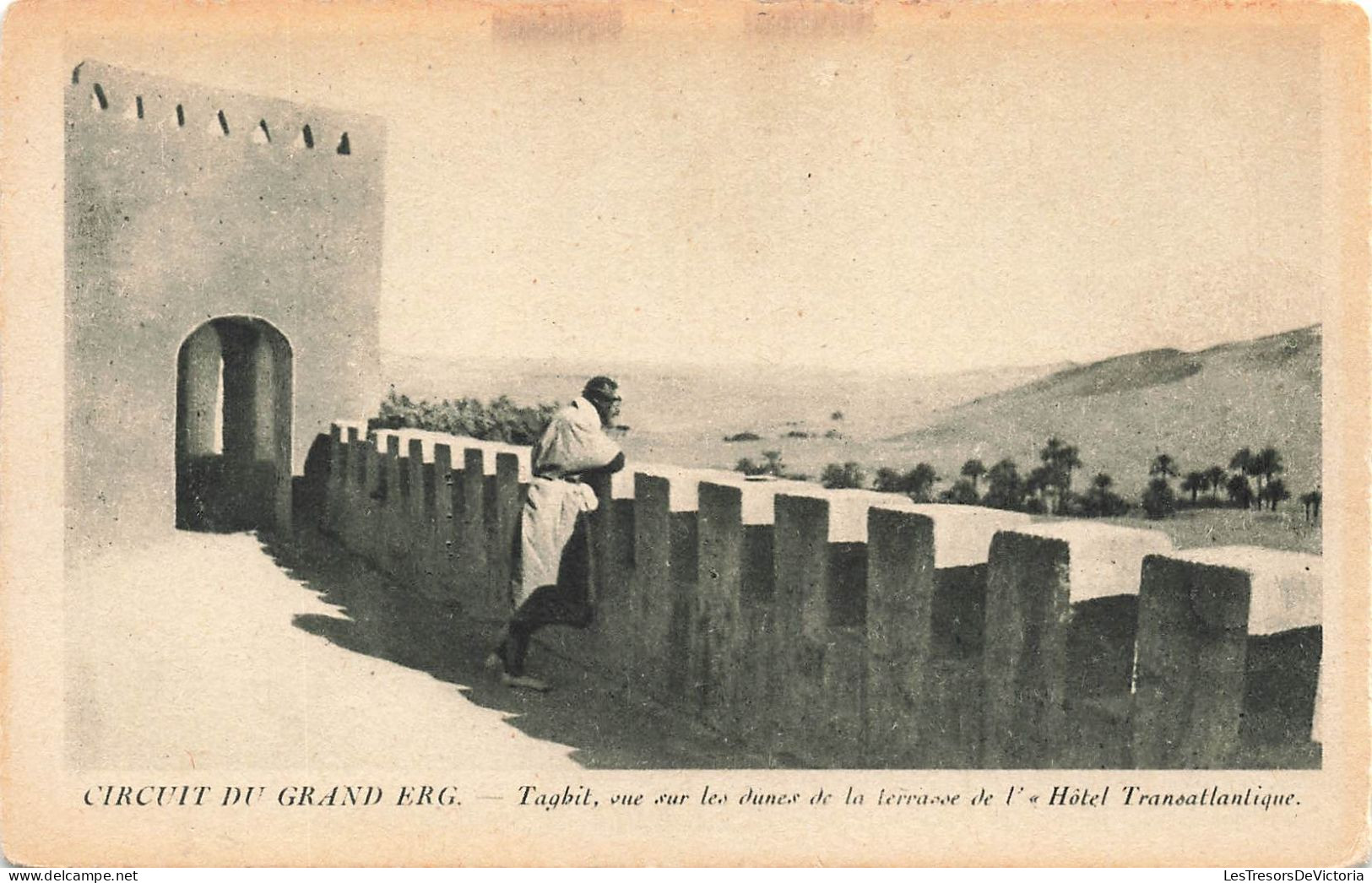 ALGÉRIE - Circuit Du Grand Erg - Tagbit - Vue Sur Les Dunes De La Terrasse De L'hôtel - Carte Postale Ancienne - Autres & Non Classés