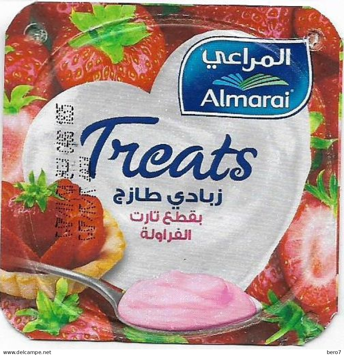 Egypt - Couvercle De Yoghurt  Almarai Natural Yoghurt Strawberry Tarte (foil) (Egypte) (Egitto) (Ägypten) (Egipto) - Coperchietti Di Panna Per Caffè