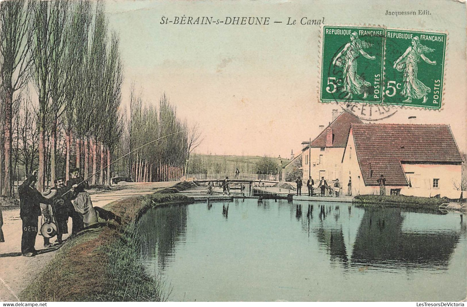 FRANCE - Saint Bérain Sur Dheune - Vue Sur Le Canal - Colorisé - Carte Postale Ancienne - Autres & Non Classés