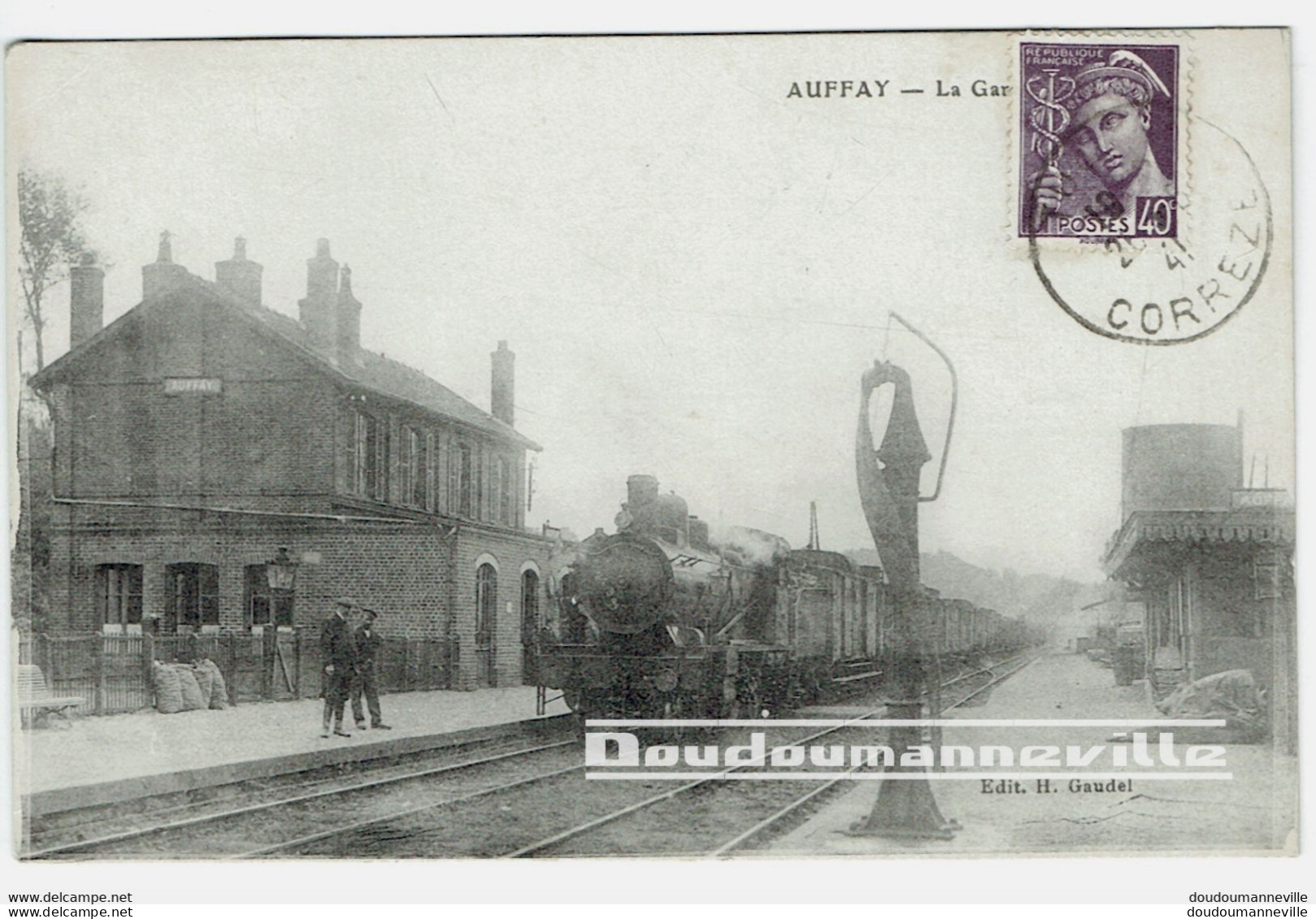 CPA - 76 - AUFFAY - Gare - Locomotive - Train Vapeur - Transport  ***BELLE CARTE*** - Auffay