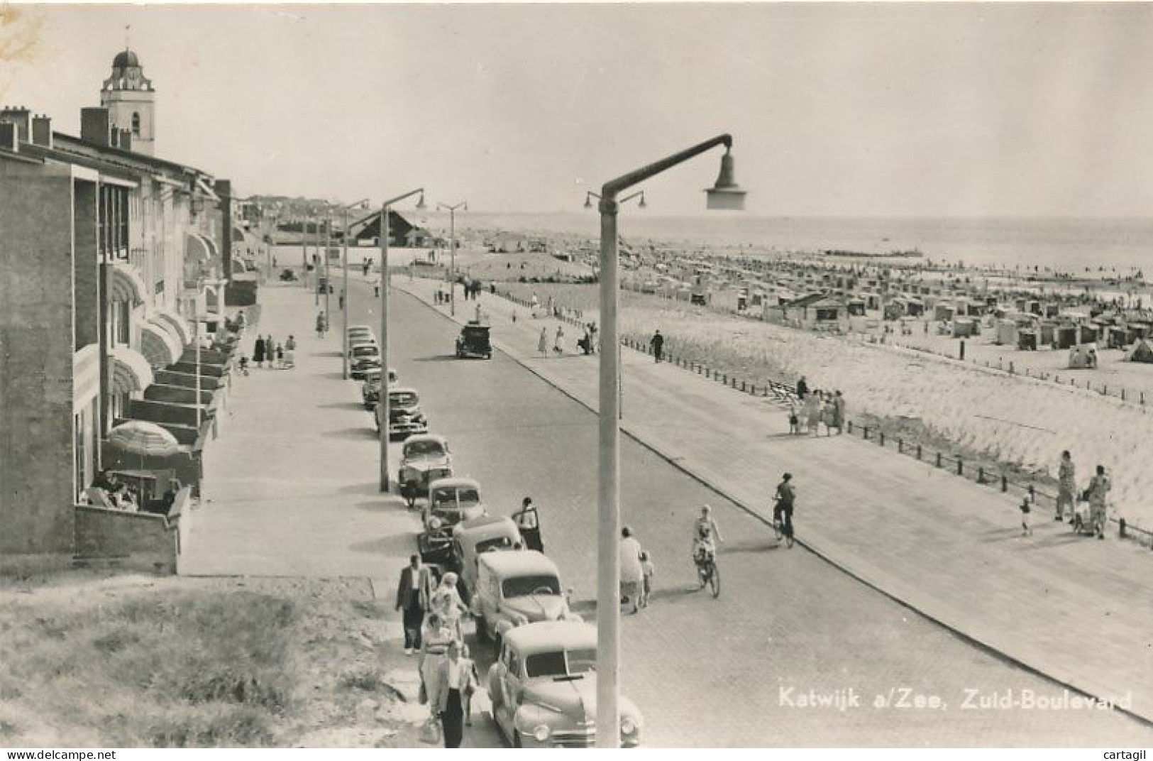 CPM ( Carte Photo) -19846 -Pays Bas -Katwijk Aan Zee, Zuid-Boulevard En Strand-Livraison Offerte - Katwijk (aan Zee)