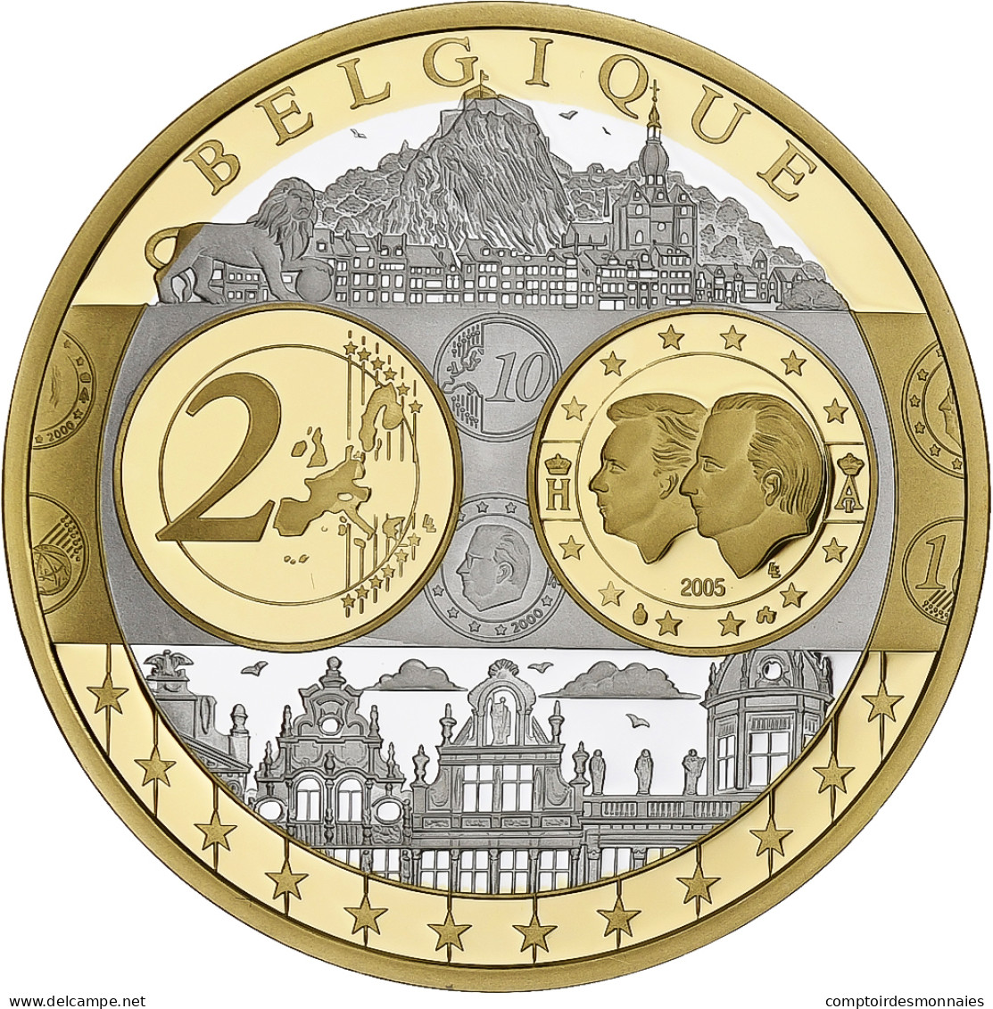 Belgique, Médaille, Euro, Europa, FDC, Argent - Andere & Zonder Classificatie