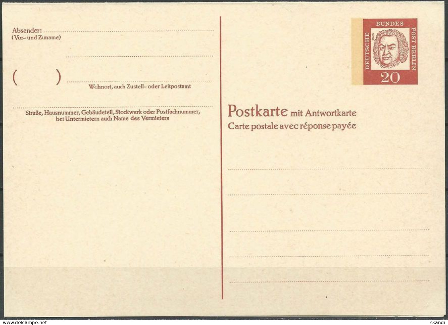 BERLIN 1961 Mi-Nr. P 55 Postkarte Ungelaufen - Postales - Nuevos