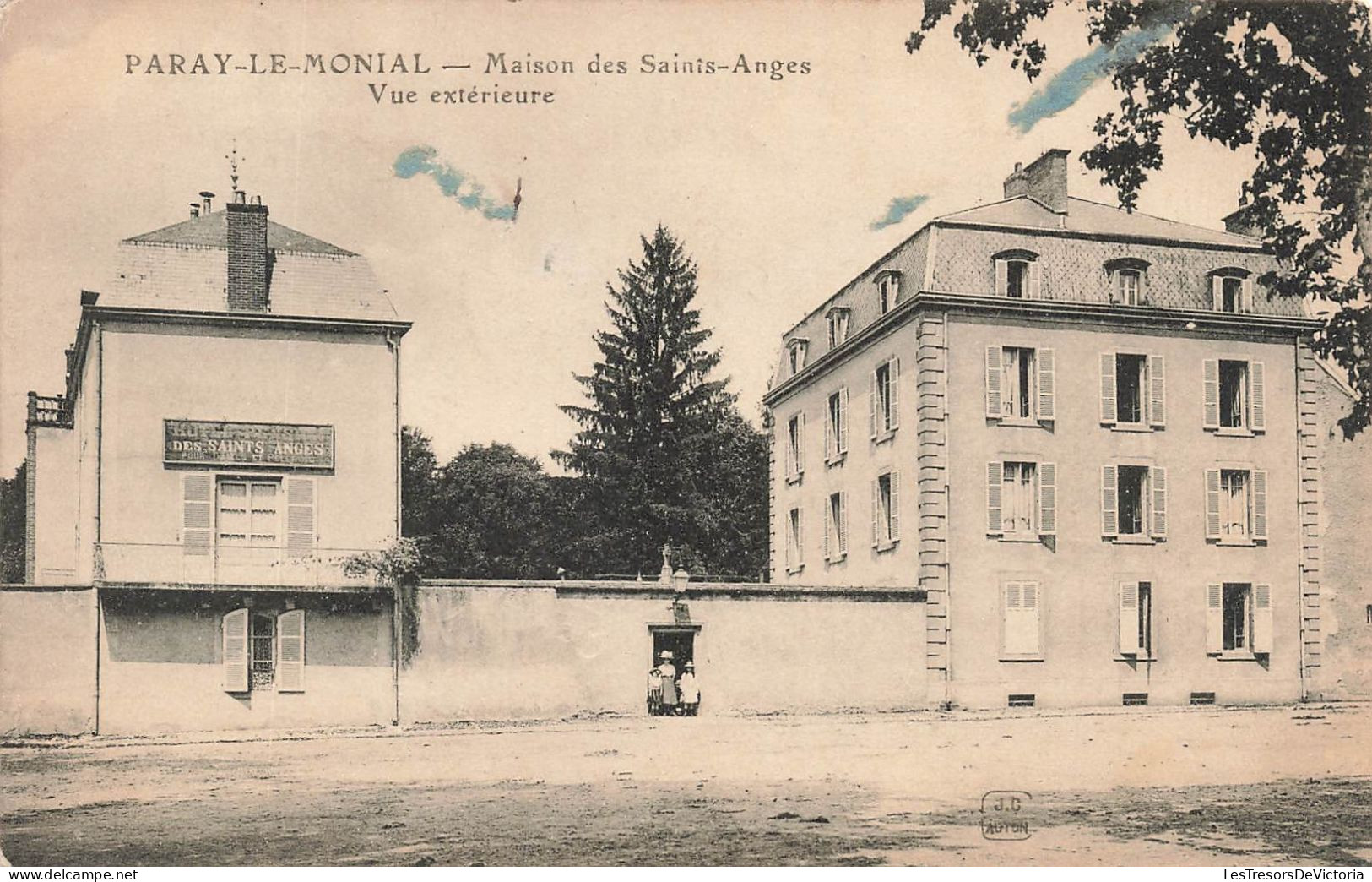 FRANCE - Paray Le Monial - Maison Des Saints-Anges - Vue Extérieure - Carte Postale Ancienne - Sonstige & Ohne Zuordnung