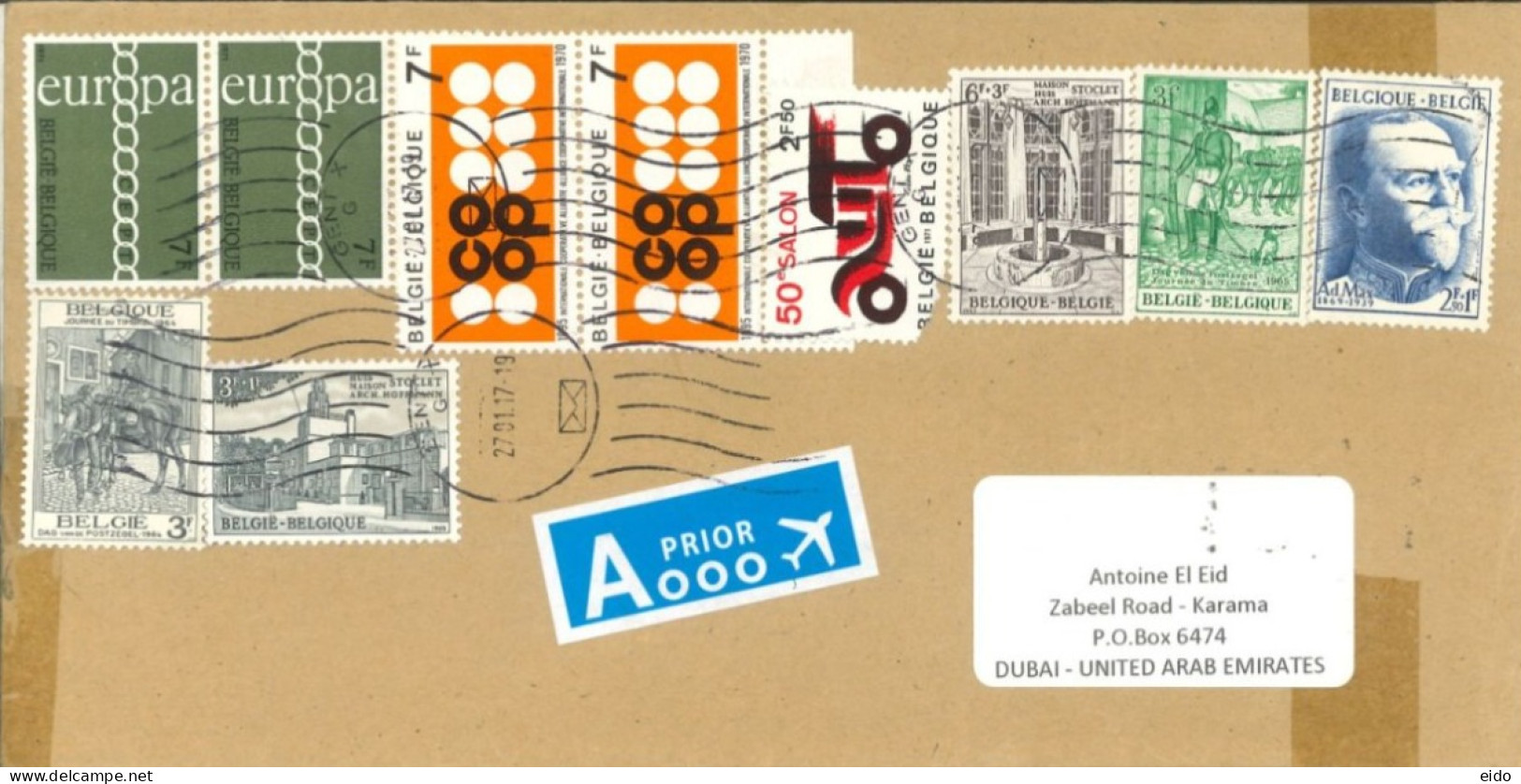 SWEDEN - 2019,  STAMPS COVER TO DUBAI. - Cartas & Documentos