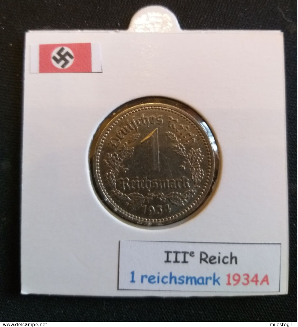 Pièce De 1 Reichsmark De 1934A (Berlin) - 1 Reichsmark