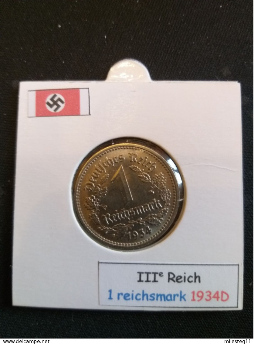 Pièce De 1 Reichsmark De 1934D (Munich) - 1 Reichsmark