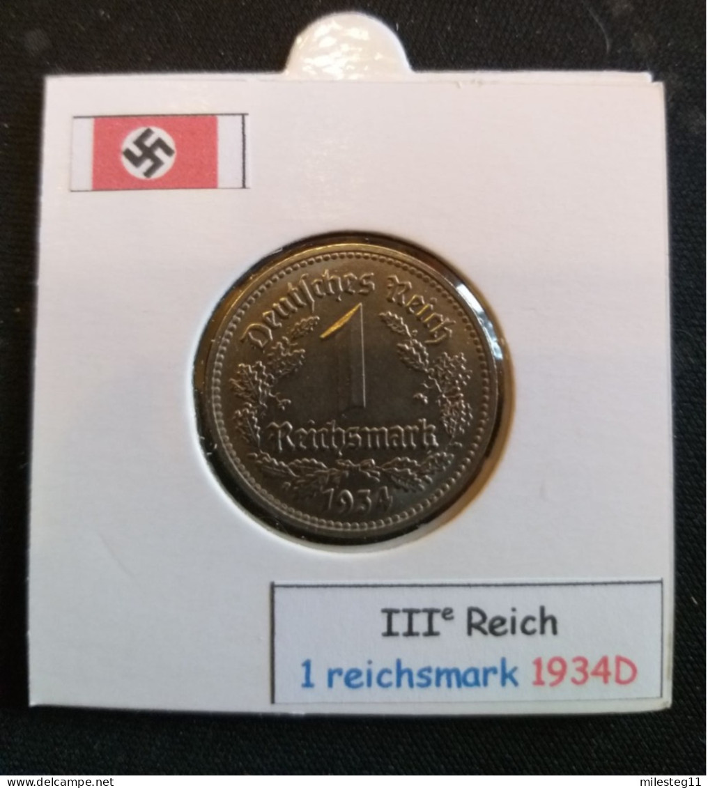 Pièce De 1 Reichsmark De 1934D (Munich) - 1 Reichsmark