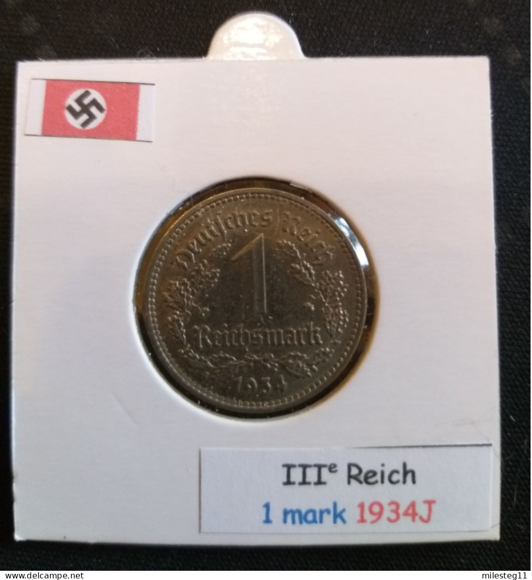 Pièce De 1 Reichsmark De 1934J (Hambourg) - 1 Reichsmark