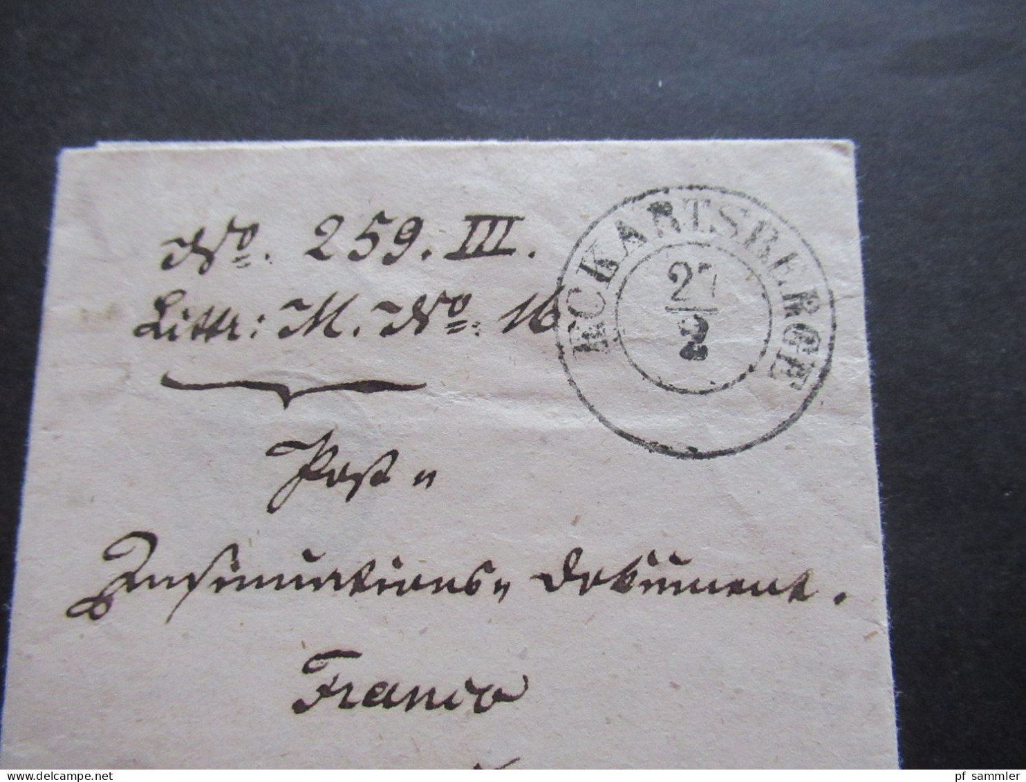 Vorphila / AD Sachsen 1849 Stempel K2 Eckartsberga / Faltbrief Mit Inhalt / Post Insinuations Document / Naumburg - Sachsen