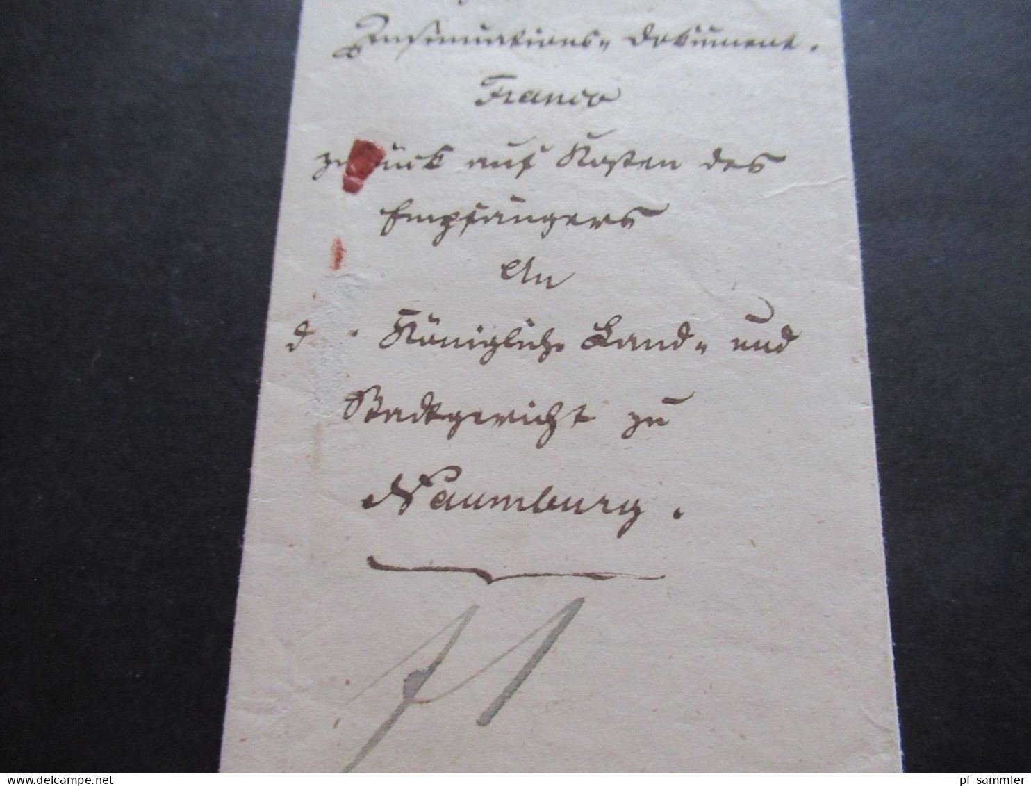 Vorphila / AD Sachsen 1849 Stempel K2 Eckartsberga / Faltbrief Mit Inhalt / Post Insinuations Document / Naumburg - Saxe