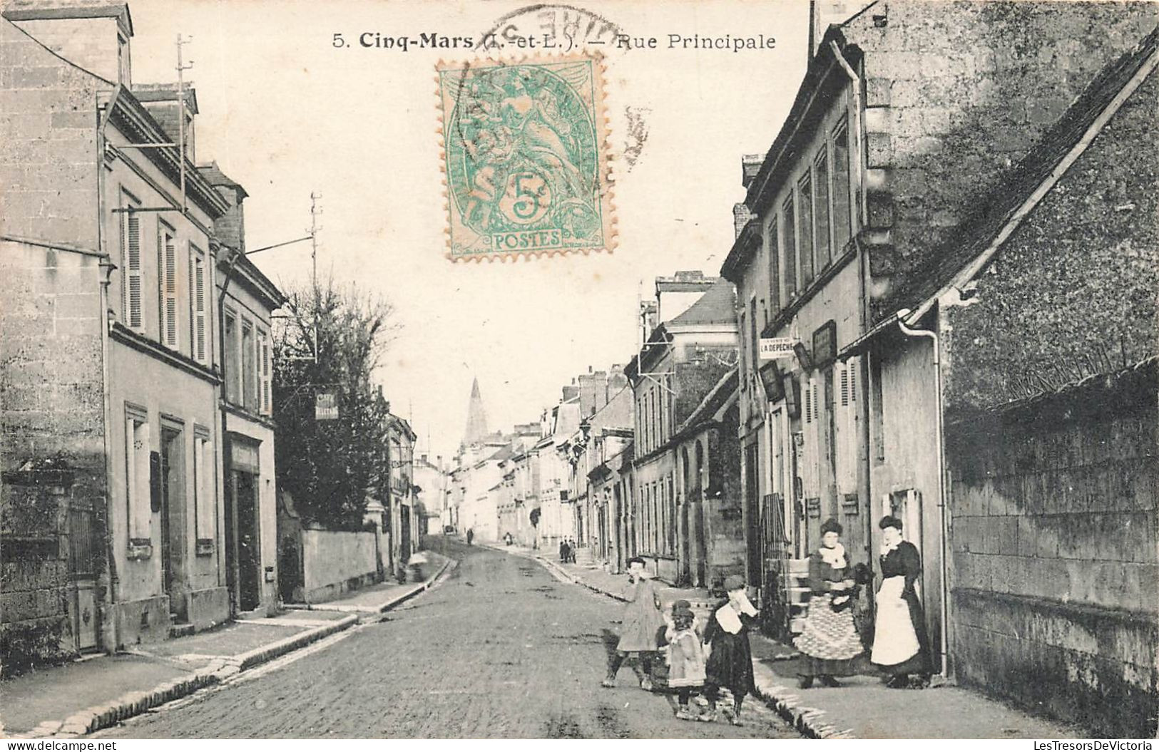 FRANCE - Cinq Mars - Rue Principale - Carte Postale Ancienne - Andere & Zonder Classificatie