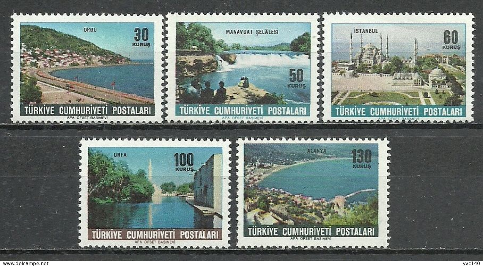 Turkey: 1965 Tourism (Complete Set) MNH** - Unused Stamps