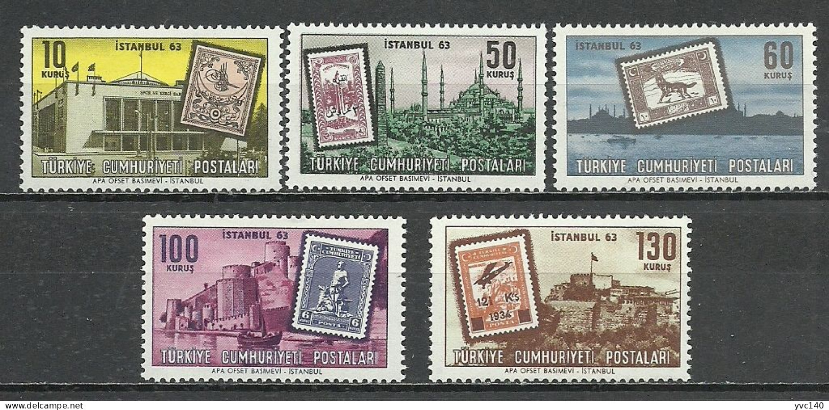 Turkey; 1963 International Stamp Exhibition "Istanbul 63" (Complete Set) MNH** - Unused Stamps