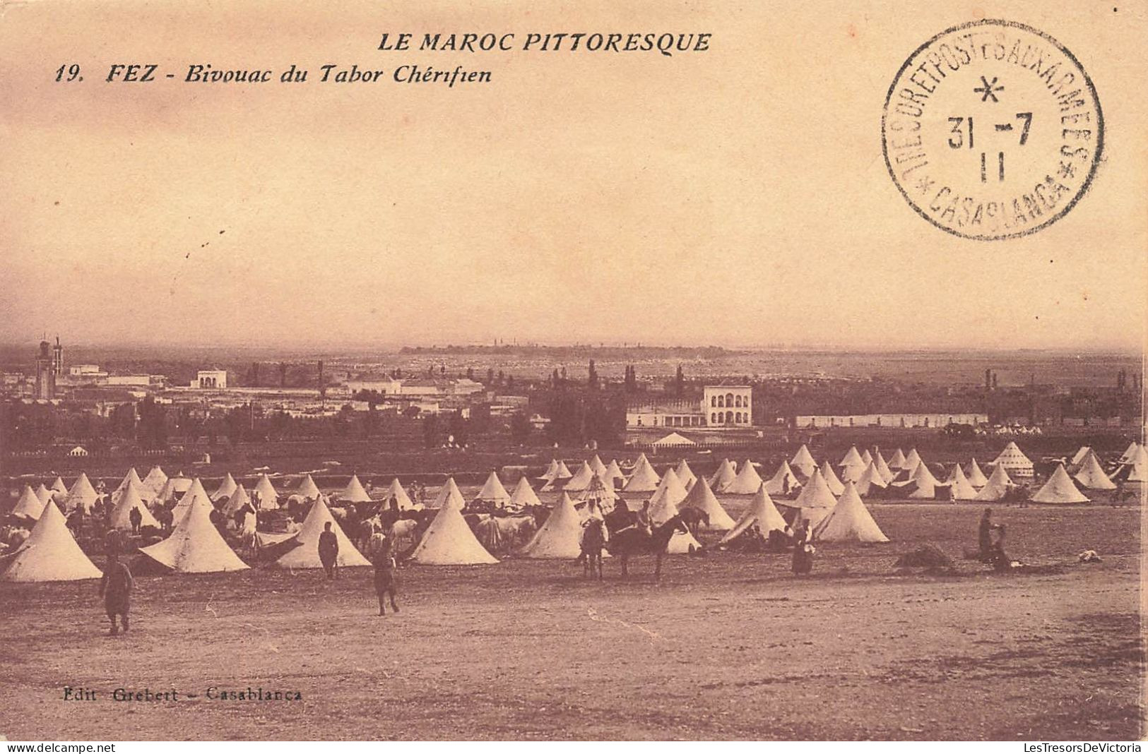 MAROC - Fez - Le Maroc Pittoresque - Bivouac Du Tabor Chérifien - Carte Postale Ancienne - Fez (Fès)