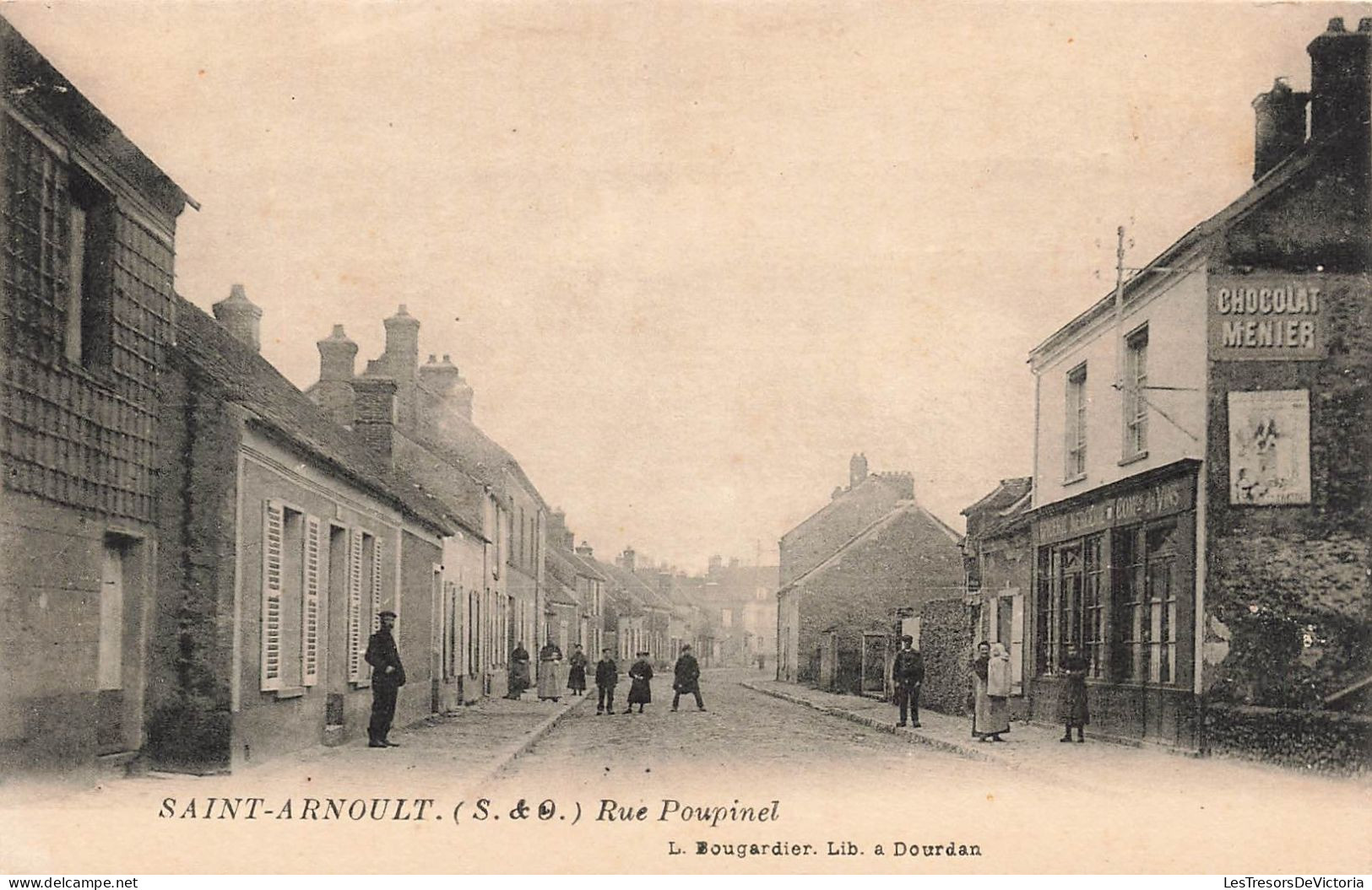 FRANCE - Saint Arnoult - Vue Sur La Rue Poupinel - Carte Postale Ancienne - St. Arnoult En Yvelines