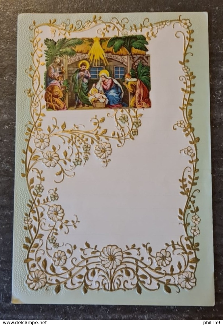 Découpi Crèche De Noël Sur Papier à Lettre Vierge 1920-1930 - Motiv 'Weihnachten'