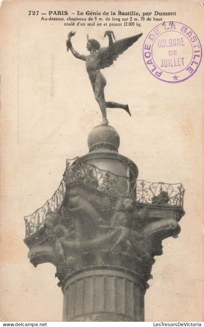 ARCHITECTURE - Monument - Paris - Le Génie De La Bastille Par Dumont - Carte Postale Ancienne - Denkmäler